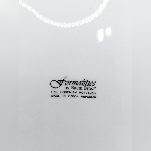 Vintage Formalities By Baum Bros Fine Bohemian Porcelain 10.5” Serving Plate Set - Picture 5 of 10